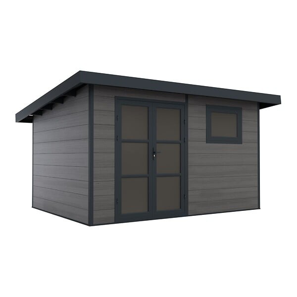 DIRECT-ABRIS - Abri de Jardin Composite ALMA - 11m2 Gris - Garantie 20 ans - Cabanon de Jardin - large