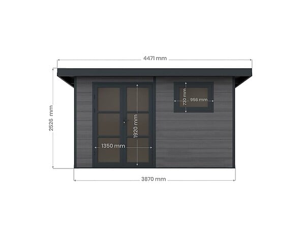 DIRECT-ABRIS - Abri de Jardin Composite ALMA - 11m2 Gris - Garantie 20 ans - Cabanon de Jardin - large