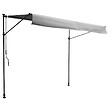 HAPPY GARDEN - Store banne pour balcon CHENE 3 × 1,2m - Toile grise et structure grise - vignette