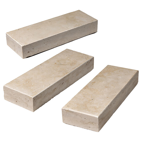 RO'MA NATURE - Marche-bloc Travertin Beige Nuancé 100x35x15 cm (à l'unité) - large