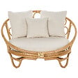BELIANI - Lit de jardin ROSSANO Rotin Naturel - vignette