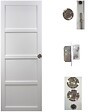 GD MENUISERIES - Porte Coulissante Tamera blanc H204 x L63 cm, serrure condamnation - vignette