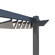 AICA SANITAIRE - Pergola autoportée VELA en aluminium 8.27 m², toile rétractable, 4 x 3m, tonnelle gris pour les jardin et les cours - vignette