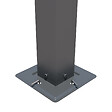 AICA SANITAIRE - Pergola autoportée VELA en aluminium 8.27 m², toile rétractable, 4 x 3m, tonnelle gris pour les jardin et les cours - vignette