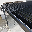 AICA SANITAIRE - Pergola bioclimatique autoportée - Structure et Lames orientables en aluminium - 3 x 3m - Gris anthracite - vignette