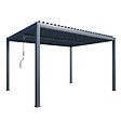 AICA SANITAIRE - Pergola bioclimatique autoportée - Structure et Lames orientables en aluminium - 4 x 3m - Gris anthracite - vignette