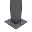 AICA SANITAIRE - Pergola autoportée VELA en aluminium 5.81 m², toile rétractable, 3 x 3m, tonnelle gris pour les jardin et les cours - vignette