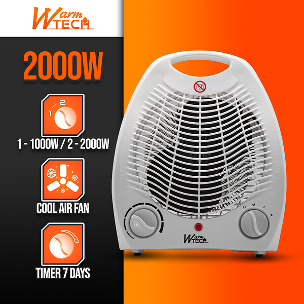 WARM TECH - Chauffage soufflant 2000W - large