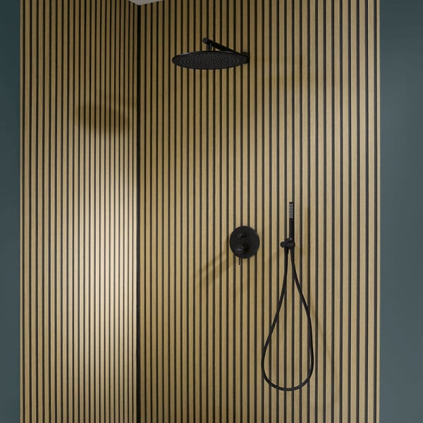 VILLEROY ET BOCH - Mitigeur mécanique encastré avec inverseur  Loop & Friends Noir mat - large