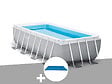 INTEX - Kit piscine tubulaire Intex Prism Frame rectangulaire 4,00 x 2,00 x 1,00 m + Bâche à bulles - vignette