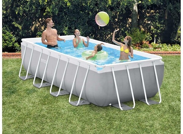 INTEX - Kit piscine tubulaire Intex Prism Frame rectangulaire 4,00 x 2,00 x 1,00 m + 6 cartouches de filtration - large
