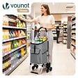 VOUNOT - Chariot de courses pliable monte escalier aluminium gris - vignette