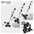 VOUNOT - Chariot de courses pliable monte escalier aluminium gris - vignette