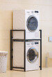 HABITAT ET JARDIN - Meuble pour machine à laver en métal "Junior" - 70 x 60 x 116 cm - Blanc - vignette