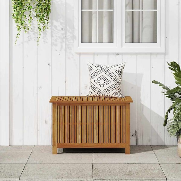VIDAXL - vidaXL Boîte de rangement de jardin 90x50x58 cm bois d'acacia massif - large