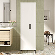 HABITAT ET JARDIN - Armoire multifonctionnelle en bois "Jienna" - 50 x 36 x 165 cm - Blanc - vignette