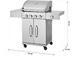 HABITAT ET JARDIN - Barbecue gaz en inox avec 5 brûleurs dont 1 latéral "Brazzo" - 118 x 57 x 104 cm - Gris clair - vignette
