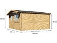 HABITAT ET JARDIN - Abri de jardin bois "Belval" - 18,75 m² - 28 mm - vignette