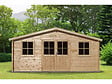 HABITAT ET JARDIN - Abri de jardin bois "Alex" - 20.20 m² - 4.80 x 4.00 x 2.39 m - 28 mm - vignette