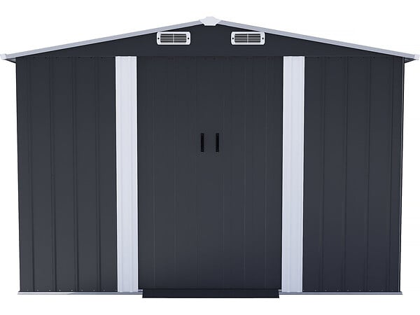 HABITAT ET JARDIN - Abri de jardin métal "Boston" - 5,29 m² (4,76 m2 au sol)- Gris - large