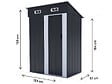 HABITAT ET JARDIN - Abri de jardin métal porte coulissante "Memphis" - 1,36 m² - Gris - vignette