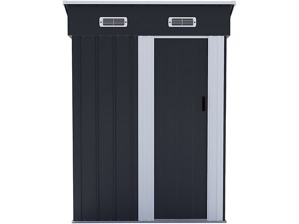 HABITAT ET JARDIN - Abri de jardin métal porte coulissante "Memphis" - 1,36 m² - Gris - large