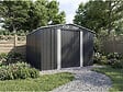 HABITAT ET JARDIN - Abri de jardin métal avec porte coulissante "Boston" - 8 m² - Gris - vignette