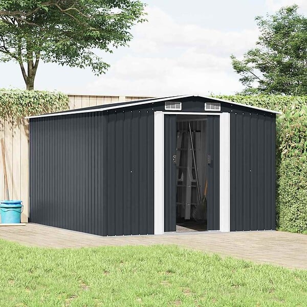 VIDAXL - vidaXL Abri de jardin 257x298x178 cm Métal Anthracite - large