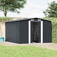 VIDAXL - vidaXL Abri de jardin 257x298x178 cm Métal Anthracite - vignette