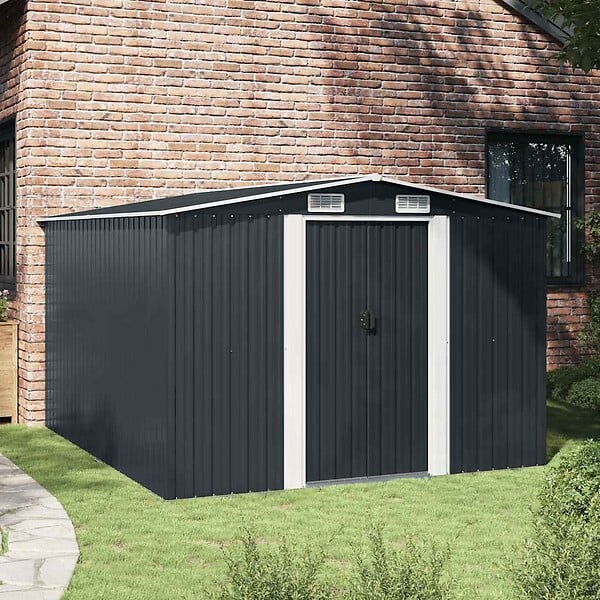 VIDAXL - vidaXL Abri de jardin 257x298x178 cm Métal Anthracite - large