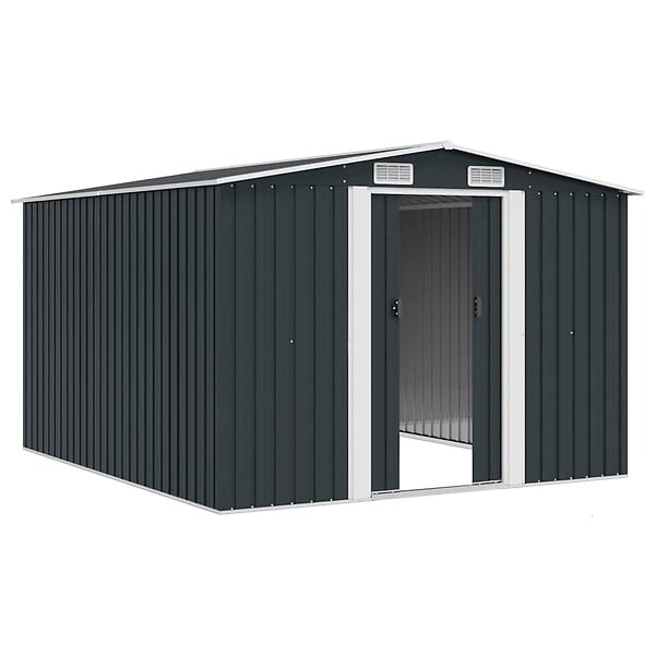 VIDAXL - vidaXL Abri de jardin 257x298x178 cm Métal Anthracite - large