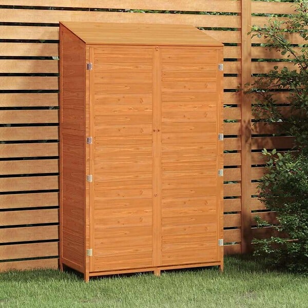 VIDAXL - vidaXL Remise de jardin Marron 102x52x174,5 cm Bois de sapin solide - large