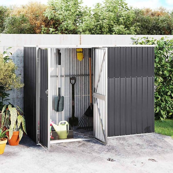 VIDAXL - vidaXL Abri à outils de jardin anthracite 225x89x161cm acier galvanisé - large