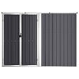 VIDAXL - vidaXL Abri à outils de jardin anthracite 225x89x161cm acier galvanisé - vignette