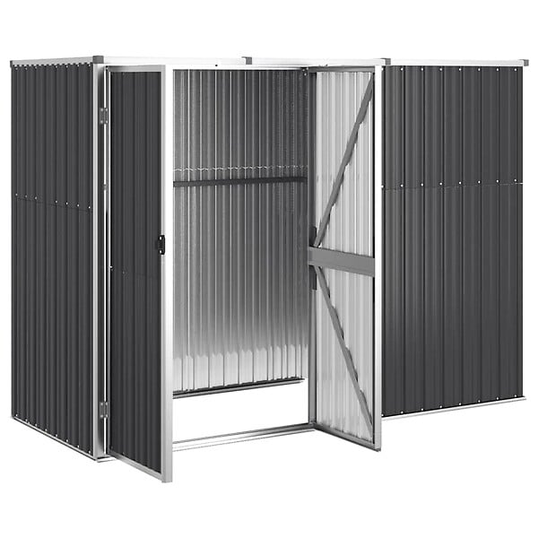 VIDAXL - vidaXL Abri à outils de jardin anthracite 225x89x161cm acier galvanisé - large