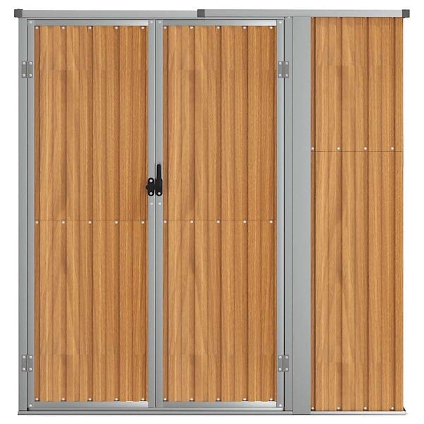 VIDAXL - vidaXL Abri à outils de jardin marron 161x89x161 cm acier galvanisé - large