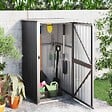 VIDAXL - vidaXL Abri à outils de jardin anthracite 88x89x161 cm acier galvanisé - vignette