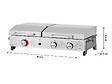 HABITAT ET JARDIN - Plancha barbecue à gaz avec grille et plancha "Flamo" - 3 bruleurs - Gris - vignette
