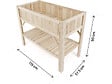HABITAT ET JARDIN - Carré potager en bois sur pieds "Magnolia" - 115 x 57 x 90 cm - Beige - vignette