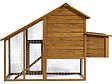 HABITAT ET JARDIN - Poulailler "Princesse" avec pondoir en bois - 4 poules - Marron - vignette
