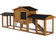 HABITAT ET JARDIN - Clapier pour lapin avec 1 étage en bois "Galina" - 224 x 53 x 84 cm - Marron - vignette
