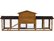 HABITAT ET JARDIN - Clapier pour lapin avec 1 étage en bois "Galina" - 224 x 53 x 84 cm - Marron - vignette