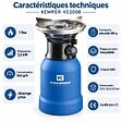 KEMPER - Réchaud gaz 2200W Coque ABS Piezo + 4 cartouches de gaz 190gr KEMPER - vignette