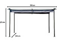 HABITAT ET JARDIN - Pergola en métal avec toit rétractable - 3 x 4 m - Gris - vignette