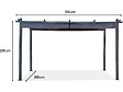 HABITAT ET JARDIN - Pergola en aluminium avec toit rétractable - 3 x 4 m - Gris anthracite - vignette