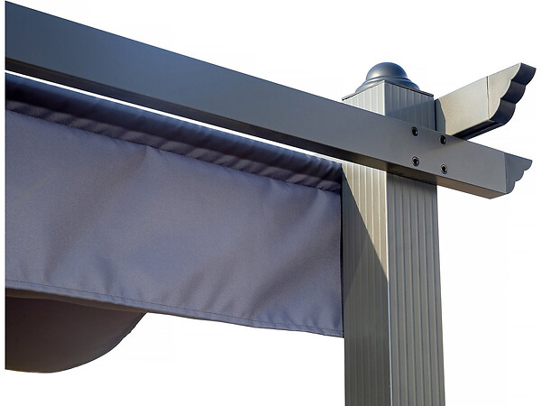 HABITAT ET JARDIN - Pergola en aluminium avec toit rétractable - 3 x 4 m - Gris anthracite - large