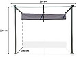 HABITAT ET JARDIN - Pergola adossée avec toit rétractable - 3 x 3 m - Gris anthracite - vignette