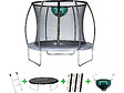 HABITAT ET JARDIN - Trampoline avec filet intérieur "jumper" - Ø 4,88 m - Gris - vignette
