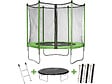 HABITAT ET JARDIN - Trampoline " Yoopi " - Ø 2.44 m - Vert - avec filet + échelle + couverture + kit d'ancrage - vignette
