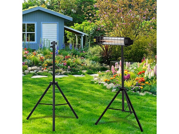 HABITAT ET JARDIN - Trépied pour Radiateur électrique - 1.1-1.8 m - Noir - large